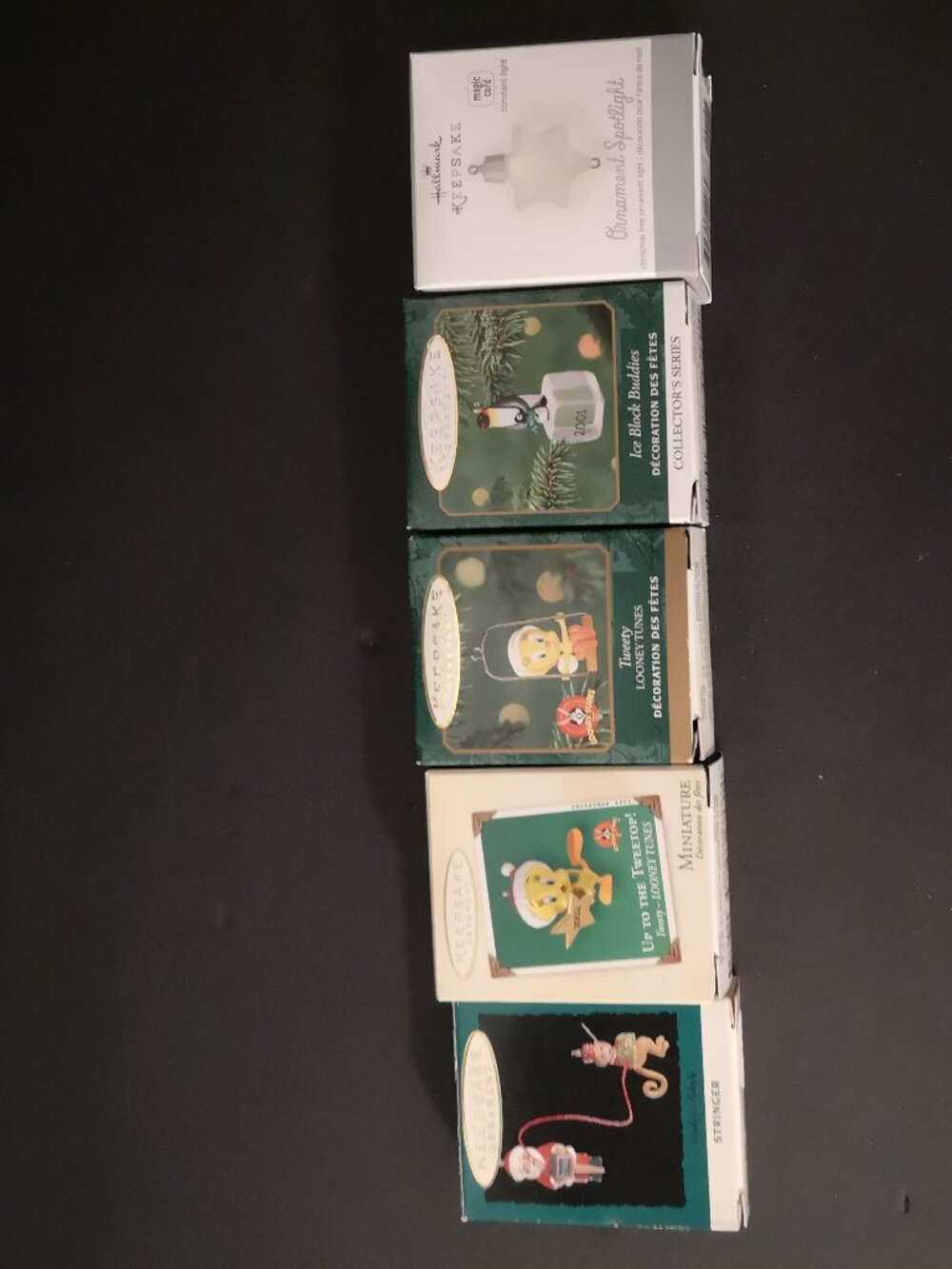 NIB Hallmark Keepsake Miniature Christmas Tree Ornaments Set of 5